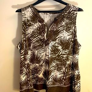 Tropical palm camisole with rope details